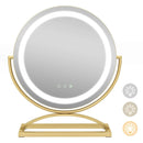 16 Inch Round Makeup Vanity Mirror with 3 Color Dimmable LED Lighting by LJGDeals