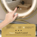 16 Inch Round Makeup Vanity Mirror with 3 Color Dimmable LED Lighting by LJGDeals