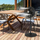 16 Inch Outdoor Misting Fan Oscillating Pedestal Fan with 3 Mist Levels-Black by LJGDeals