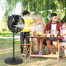 16 Inch Outdoor Misting Fan Oscillating Pedestal Fan with 3 Mist Levels-Black by LJGDeals