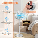 16 Inch Pedestal Standing Fan Oscillating Pedestal Fan with 3 Speeds and Adjustable Height by LJGDeals
