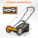 16 Inch Push Lawn Mower with 5 Steel Blades and Grass Catcher Bag by LJGDeals