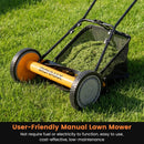 16 Inch Push Lawn Mower with 5 Steel Blades and Grass Catcher Bag by LJGDeals