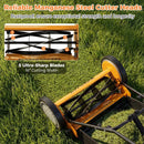 16 Inch Push Lawn Mower with 5 Steel Blades and Grass Catcher Bag by LJGDeals