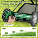 16 Inch Push Lawn Mower with 5 Steel Blades and Grass Catcher Bag by LJGDeals