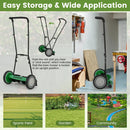 16 Inch Push Lawn Mower with 5 Steel Blades and Grass Catcher Bag by LJGDeals