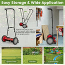 16 Inch Push Lawn Mower with 5 Steel Blades and Grass Catcher Bag by LJGDeals