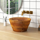 16 Inch Teak Wood Washbasin with Drainage Hole and Smooth Finish by LJGDeals