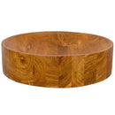 16 Inch Teak Wood Vessel Sink with Rounded Corners by LJGDeals