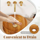 16 Inch Teak Wood Vessel Sink with Rounded Corners by DirectDeals