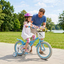 Girls Bike 12-18 Inch with Training Wheels and Basket by LJGDeals