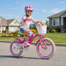 Girls Bike 12-18 Inch with Training Wheels and Basket by LJGDeals