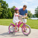 Girls Bike 12-18 Inch with Training Wheels and Basket