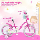 Girls Bike 12-18 Inch with Training Wheels and Front Bag by LJGDeals