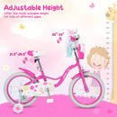 Girls Bike 12-18 Inch with Training Wheels and Front Bag
