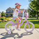 Girls Bike 18 Inch with Training Wheels and Front Bag