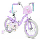 Girls Bike 18 Inch with Training Wheels and Front Bag
