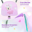 Girls Bike 18 Inch with Training Wheels and Front Bag by LJGDeals