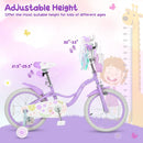 Girls Bike 18 Inch with Training Wheels and Front Bag by LJGDeals