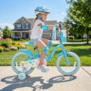 Girls Bike 12-18 Inch with Training Wheels and Front Bag by LJGDeals
