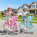 Girls Bike 12-18 Inch with Training Wheels and Front Bag by LJGDeals