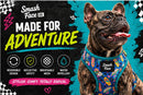 Totally Radical Reversible Dog Harness, Collar & Leash Set | Retro Gamer & Surf Skate Print | French Bulldog Harness by HouseOfZazla