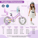 18 Inch Girls Bike Kids Bicycle with Doll Seat and Streamers for Children 4 by LJGDeals