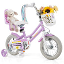 18 Inch Girls Bike Kids Bicycle with Doll Seat and Streamers for Children 4 by LJGDeals