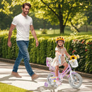 18 Inch Girls Bike Kids Bicycle with Doll Seat and Streamers for Children 4 by LJGDeals