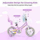 18 Inch Girls Bike Kids Bicycle with Doll Seat and Streamers for Children 4 by LJGDeals