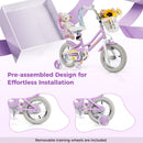 12 Inch Girls Bike Kids Bicycle with Doll Seat and Streamers for Children 3-4 Years Old