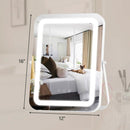 16 x 12 Inch Rectangular Vanity Makeup Mirror with 3 Color Dimmable Lighting by LJGDeals