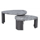 Triangle Nesting Coffee Table Set (Set of 2) - Gray by HouseOfZazla