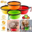 Collapsible Silicone Dog Bowls with Carabiner by LJGDeals