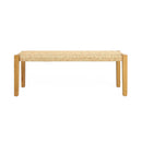 Angie Bench Outdoor Seating Acacia Wood Faux Rattan - Teak