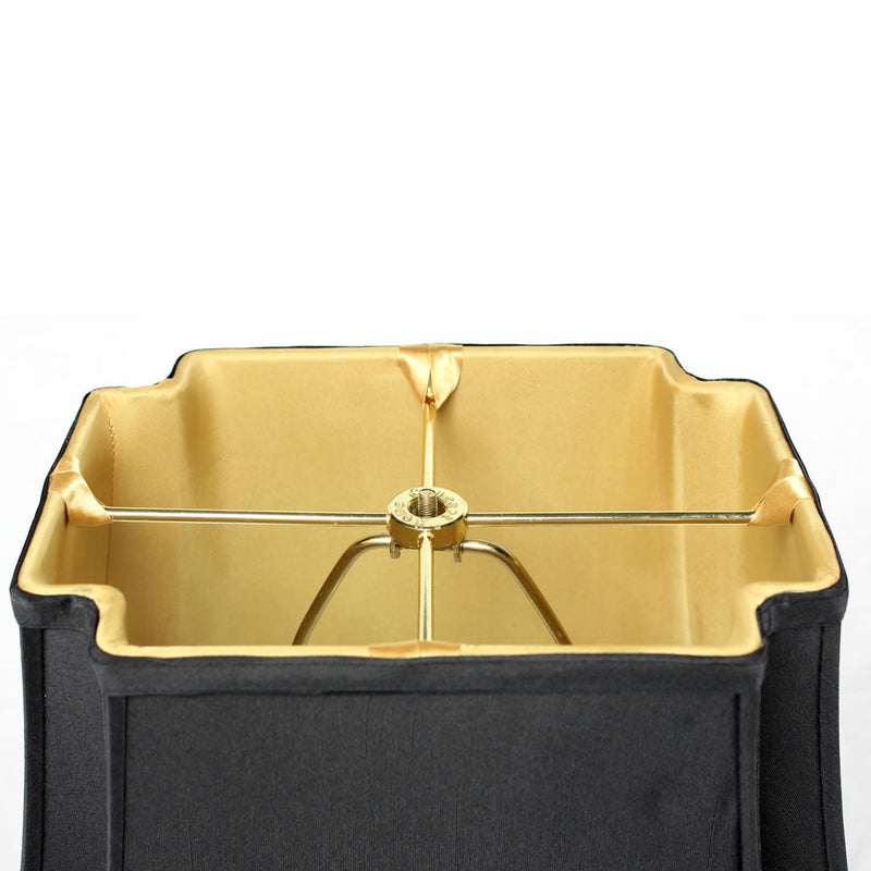 16"W x 13"H Black with Gold Liner Lampshade