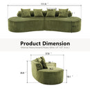 Modern Curved Sofa With Pillows by HouseOfZazla