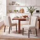 Light Luxury Rivet Upholstered Dining Chair Set of 2 by HouseOfZazla