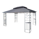 13 x 10 Ft Patio Gazebo Tent with Ventilated Double Roof and Mosquito Net