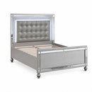3 Piece Bedroom Set, Sleek Modern Bed With LED Nightstands by HouseOfZazla