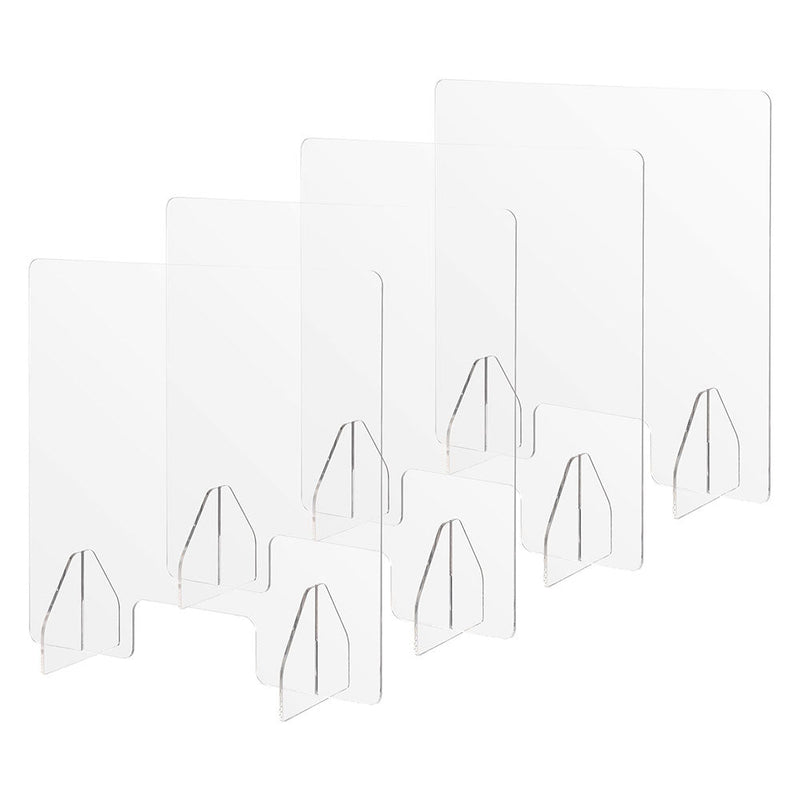 Yescom Sneeze Guards with Window Acrylic Desk Partitions 24x24" 4-Pack