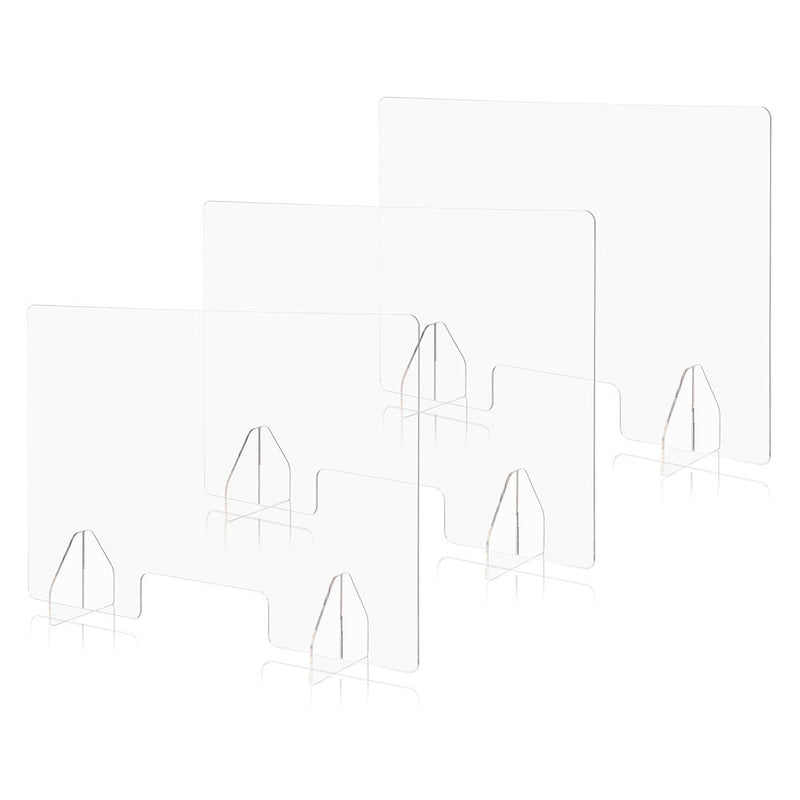 Yescom Sneeze Guards with Window Acrylic Desk Partitions 36x24" 3-Pack