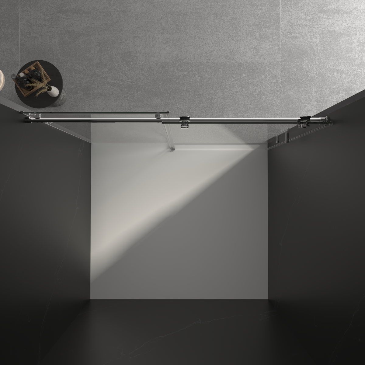 56"-60"W x 76"H Frameless Shower Door, photo 4 of 10