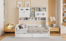 Daybed With All-In-One Cabinet And Shelf