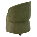 Green Pet Friendly Chair with Hidden Pet Nook and Convertible Stool by HouseOfZazla