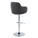 Boyne - Contemporary Adjustable Barstool With Swivel & Rounded T Footrest (Set of 2) by HouseOfZazla
