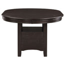 Lavon Oval 60-inch Wood Extension Leaf Dining Table Espresso