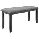 6 Piece Wooden Dining Table set, Kitchen Table set with 4 Chairs and Bench, Farmhouse Rustic Style,Gray