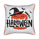 Happy Halloween Pumpkin Witch Throw Pillow Set of 2