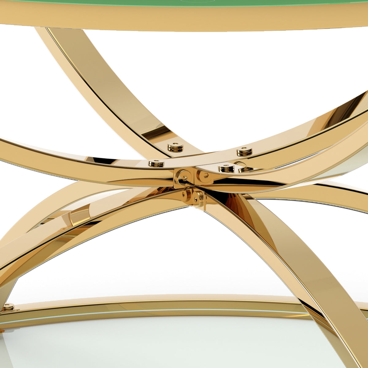31.50'' Modern Glass Coffee Table with 2 Tiers, photo 8 of 10
